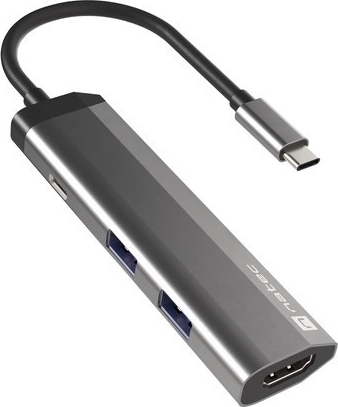 ultracienki hub usb-c NATEC Fowler Slim z hdmi 4k i pd