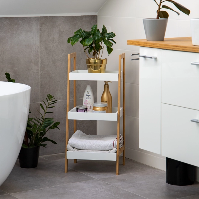 Biblioteczka z 3 półkami bambusowy stelaż ModernHome