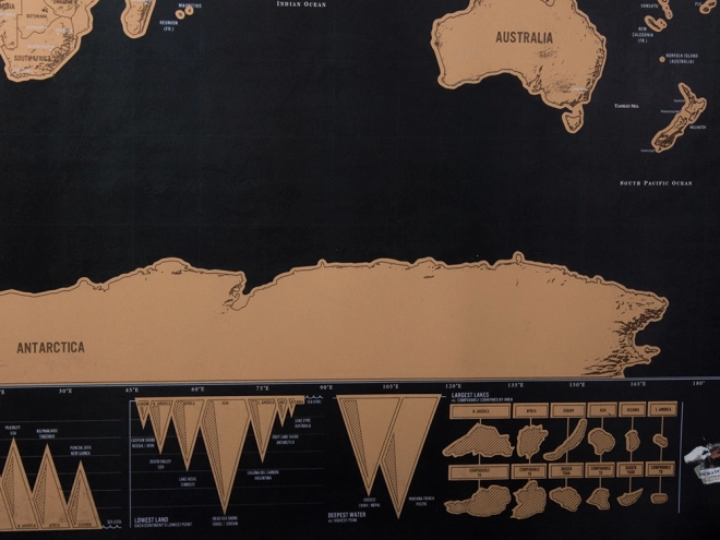 Duża zmywalna mapa świata 82 x 59 cm
