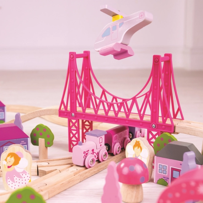 Bigjigs Rail Drewniana Duża Kolejka Księżniczki