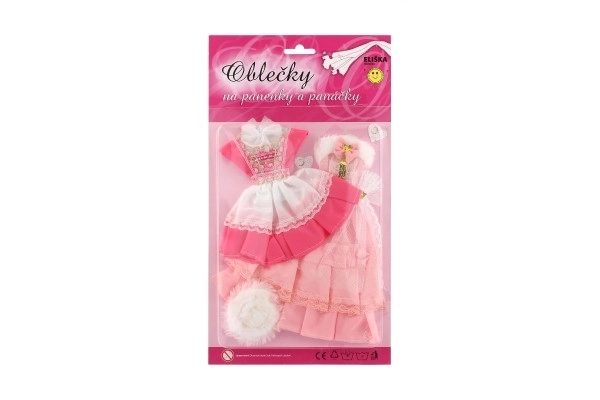 Ubranka z akcesoriami dla lalek 2 sztuki