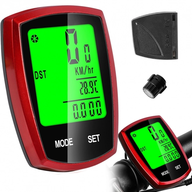 Bezprzewodowy wodoodporny licznik rowerowy z wyświetlaczem LCD