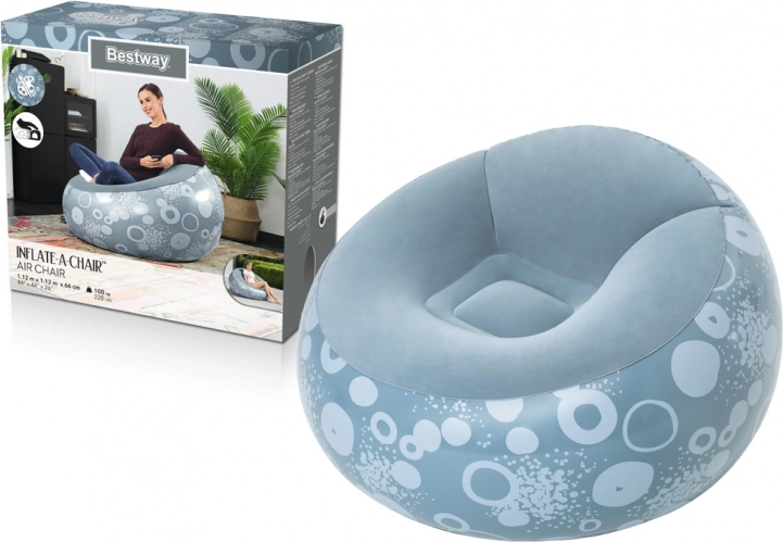 Niebieski dmuchany fotel Bestway