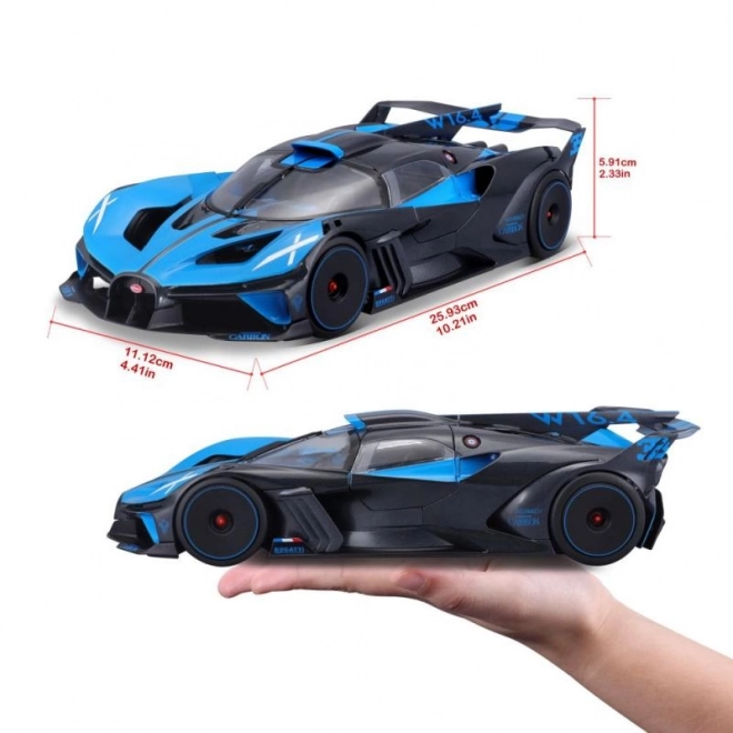 Model Bugatti Bolide niebiesko/czarny 1:18