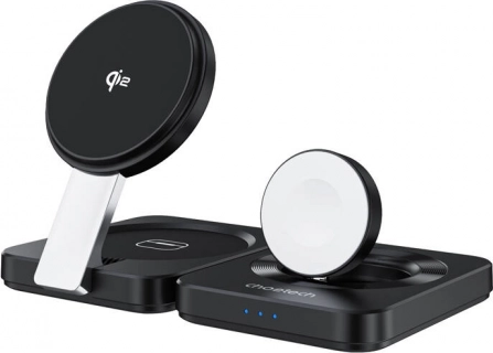 Składana magnetyczna bezprzewodowa ładowarka 3 w 1 CHOETECH Qi2 do iPhone, Apple Watch i AirPods