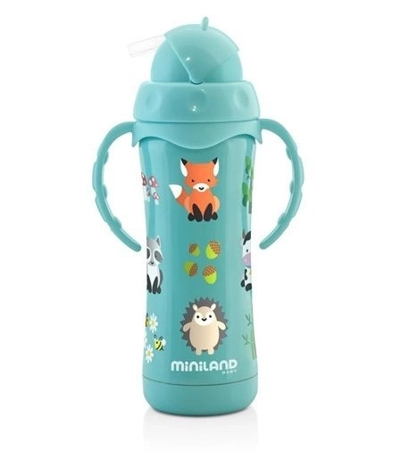 Termo bidon ze słomką - stalowy, 240 ml