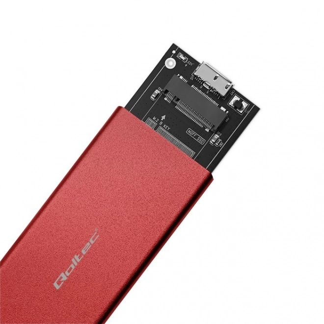 Szafa | Obudowa na dysk M.2 SSD | SATA | NGFF | USB 3.0 | Superszybkość 5Gb/s | 2TB | Czerwony kolor