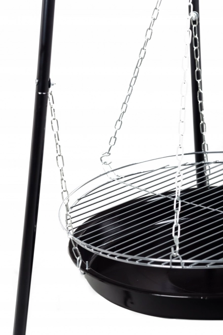 Grill ogrodowy Ogrodowy grill kominkowy z rusztem na trójnogu