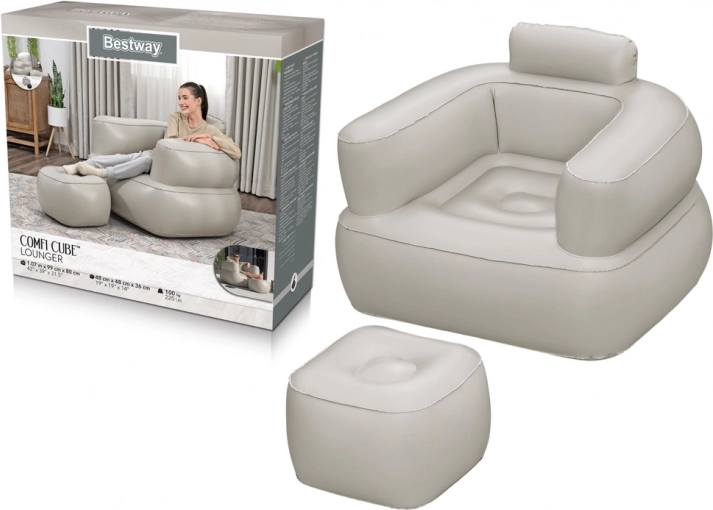 Nadmuchiwany fotel BESTWAY jasny