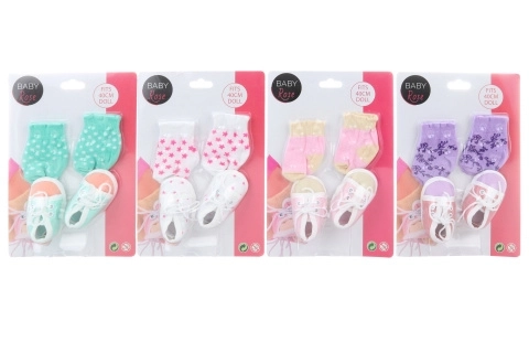 Buciki + skarpetki dla lalek Baby Rose