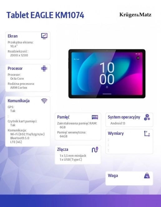 Tablet Krüger & Matz Eagle 1074