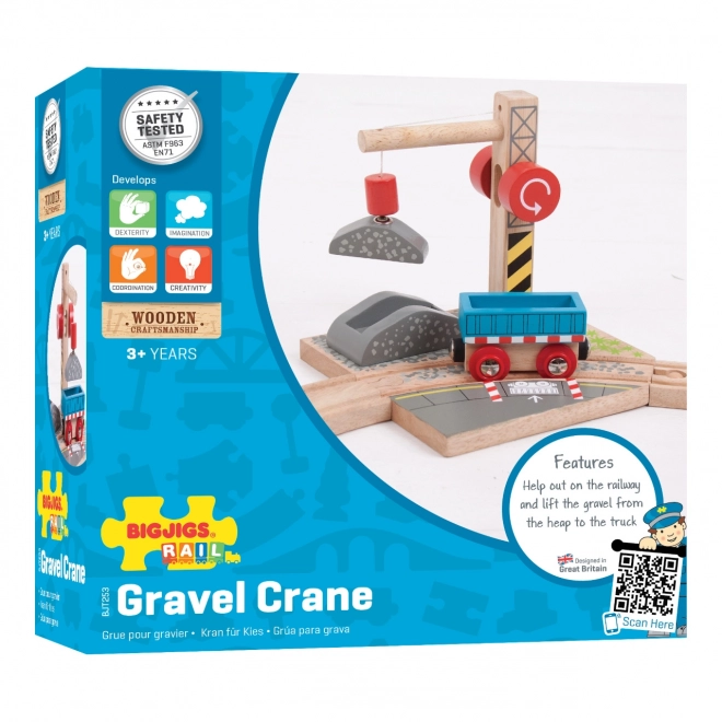 Bigjigs Rail Dźwig z żwirem