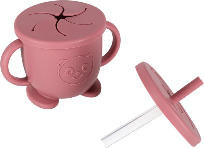 Kubek 2w1: na przekąski i ze słomką