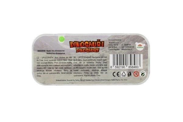 Wodna gra łamigłówka 15,5x7cm plastik dinosaura 4 rodzaje 24szt w pudełku