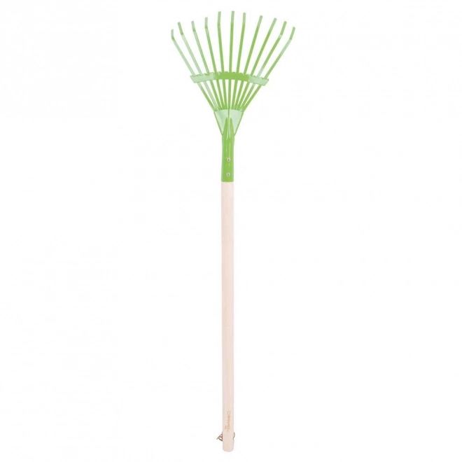 Bigjigs Toys Ogrodowe grabie do liści zielone
