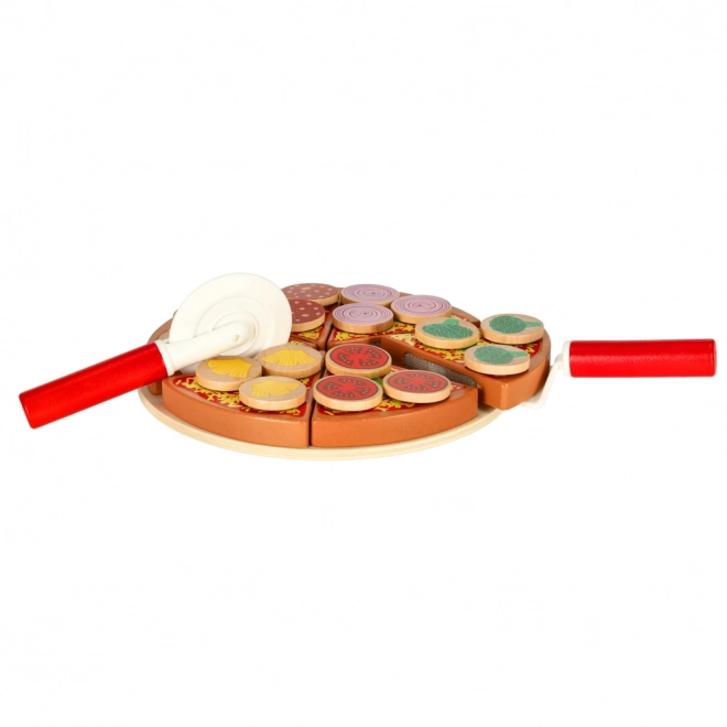 Drewniany zestaw do zabawy Pizza z akcesoriami