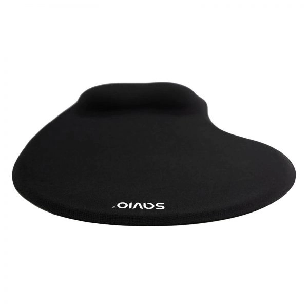 Czarna ergonomiczna podkładka pod mysz SAVIO