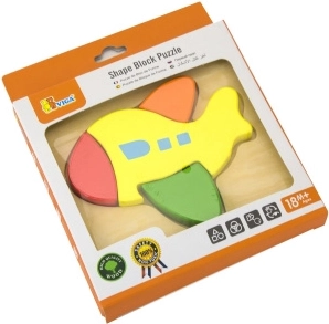 Viga drewniane mini puzzle samolot