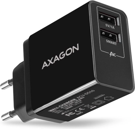 sieciowa ładowarka axagon smart 16 W, 2× USB-A
