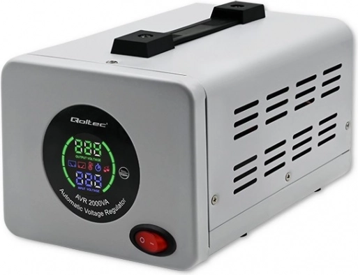 Automatyczny stabilizator napięcia 2000 VA Qoltec z wyświetlaczem LCD