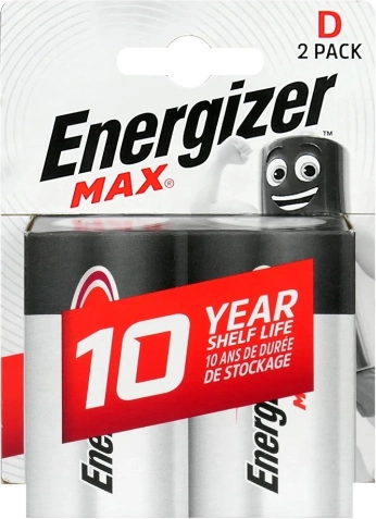 Baterie alkaliczne D (LR20) ENERGIZER MAX, blister 2 szt.