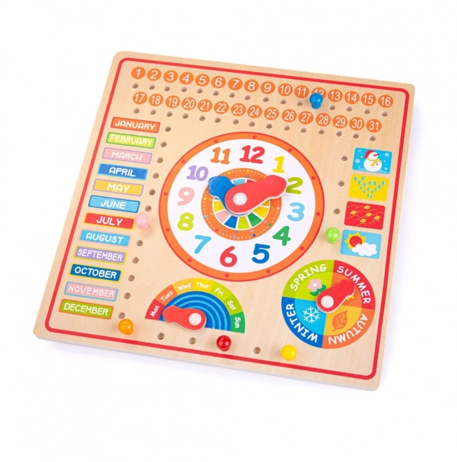 Bigjigs Toys Kalendarz z zegarem