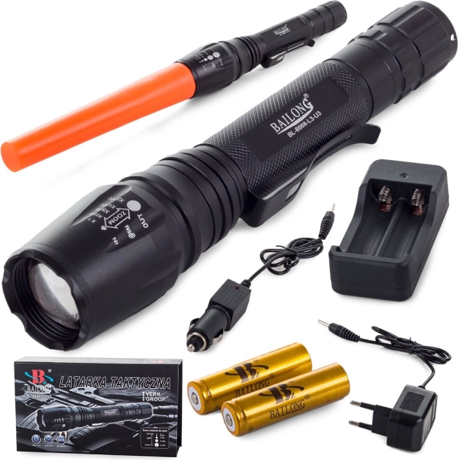 Wojskowa taktyczna latarka z diodami LED CREE XM-L3-U3 Bailong