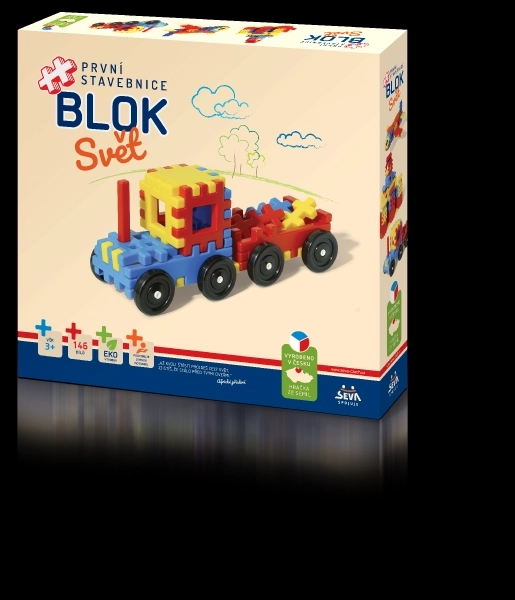 Klocki BLOK Świat plastik 146 el. w pudełku 36x34x7cm