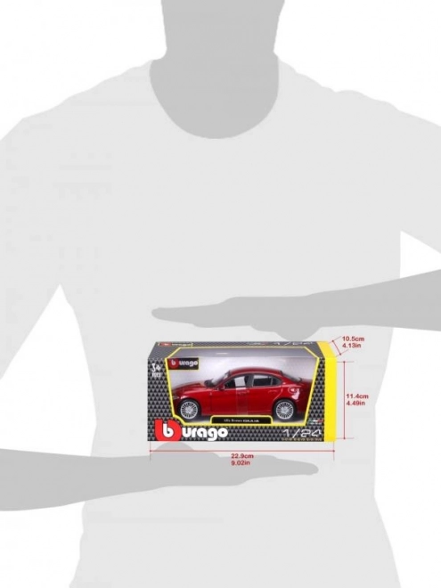 Bburago 1:24 Alfa Romeo Giulia (2016) Metallic czerwony 18-21080