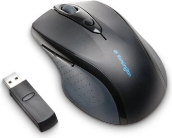 Bezprzewodowa mysz Kensington Pro Fit dla praworęcznych, pełnowymiarowa – czarna