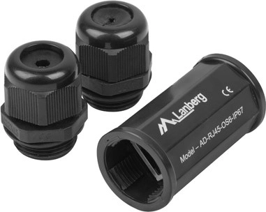 Wodoodporna ekranowana złączka RJ45 do RJ45 Cat.6 IP67