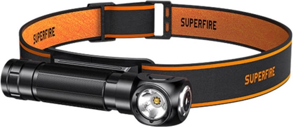 Latarka czołowa 2w1 SUPERFIRE TH04 o mocy 600 lm z USB‑C