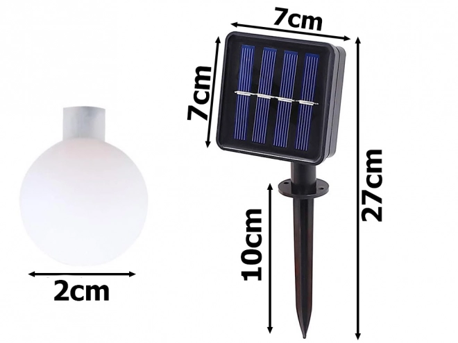 Solarny wielobarwny girlanda ogrodowa z LED