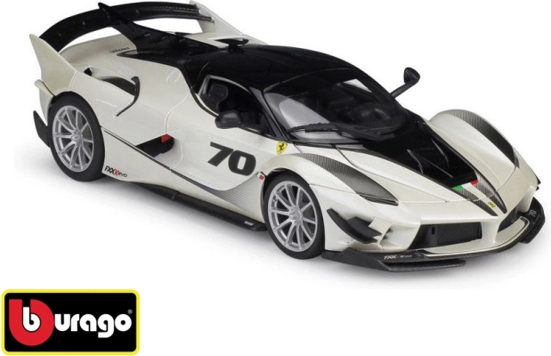 Bburago Ferrari FXX-K EVO nr 70 czarno-biały model 1:18