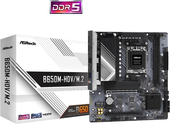 asrock b650m-hdv/m.2 – płyta główna microATX am5 z ddr5, hdmi i displayport