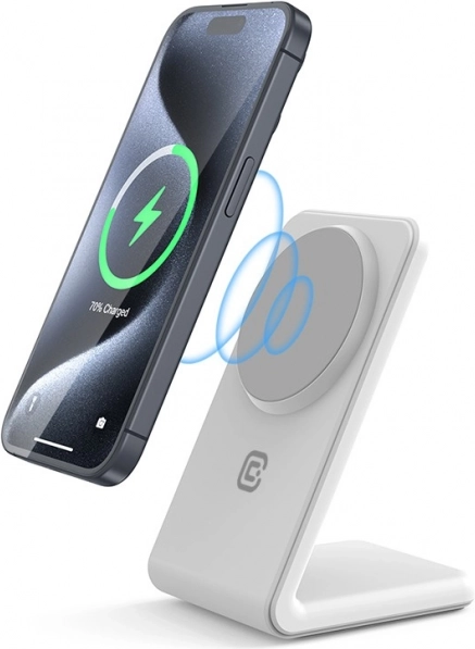 Magnetyczna podstawka z bezprzewodowym ładowaniem 2w1 z MagSafe dla iPhone i AirPods – Bílá