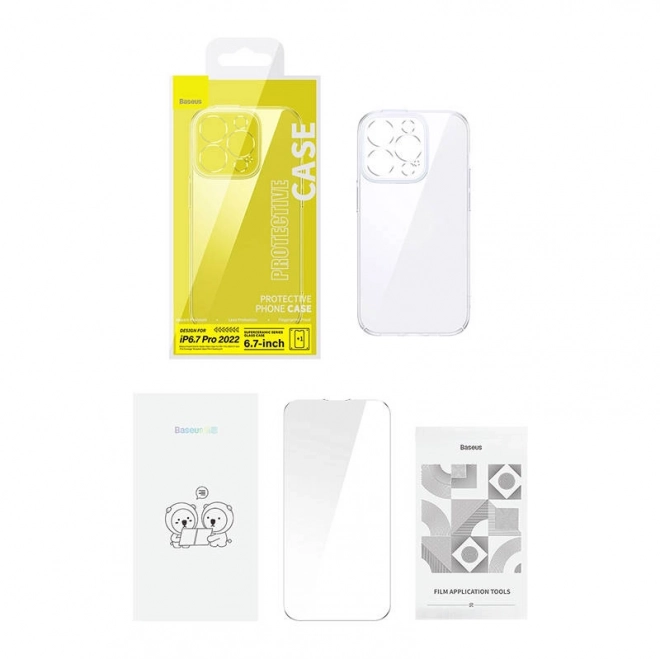 przezroczyste etui i szkło hartowane dla iPhone 14 Plus Baseus SuperCeramic