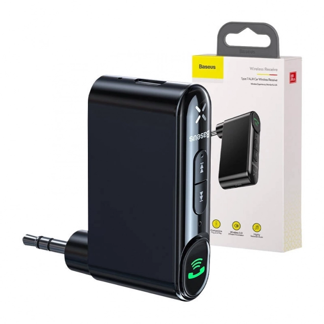 Baseus Qiyin AUX odbiornik Bluetooth do samochodu czarny