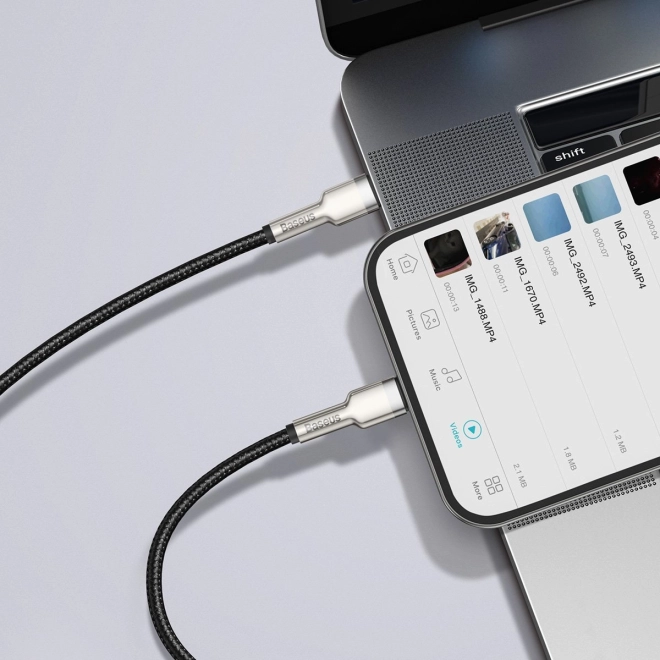 Baseus kabel USB-C do Lightning Cafule 20W, 2m czarny