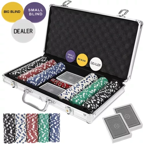 Poker - zestaw 300 żetonów w HQ walizce