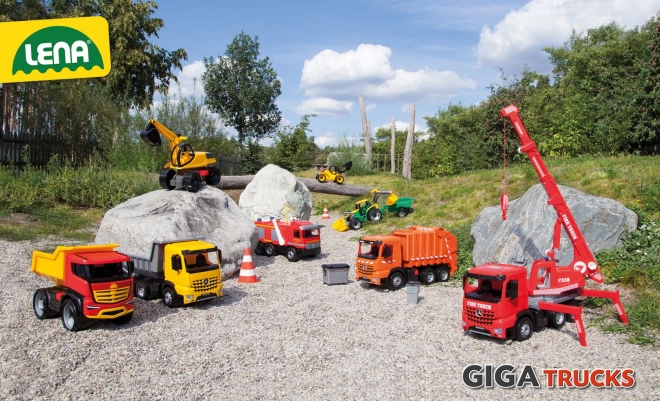 Koparka Lena Giga Trucks żółto-czarna