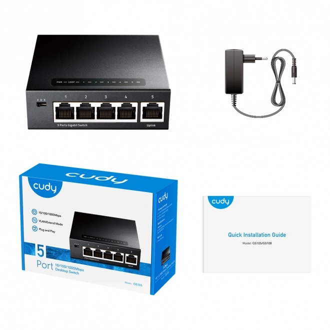 Przełącznik Gigabitowy GS105 5-portowy
