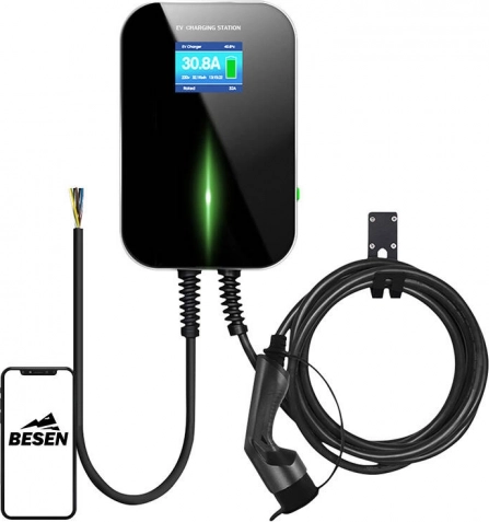 Ścienna ładowarka do samochodów elektrycznych BESEN BS20 22 kW z aplikacją