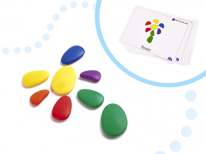 Kreatywne kolorowe kamienie Montessori zestaw 65 szt.