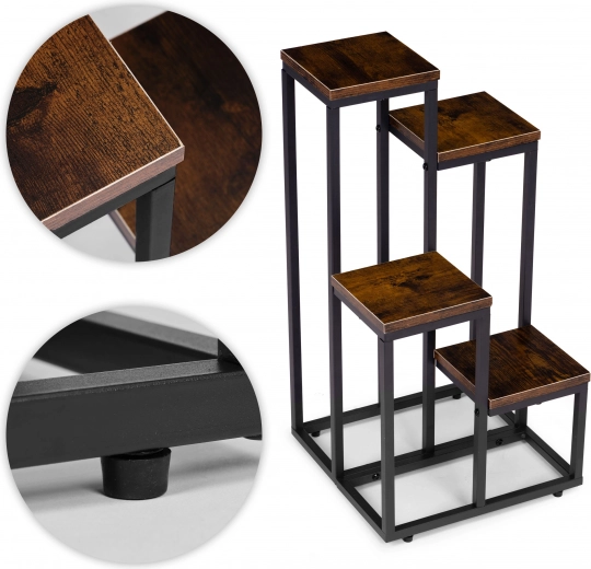 Wytrzymała stal i powierzchnia w dekorze drewna