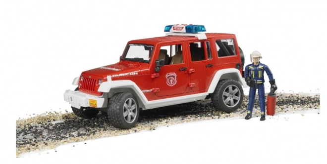 Bruder Czerwony JEEP WRANGLER Straż Pożarna z figurką i akcesoriami
