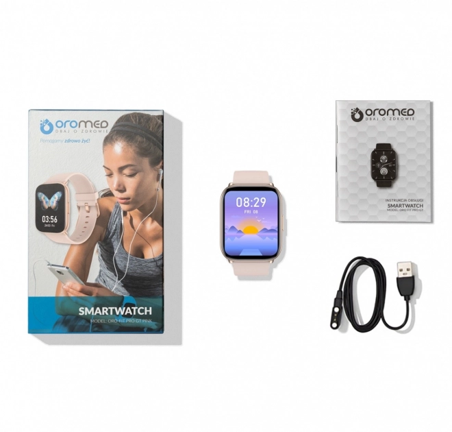ORO Fit Pro GT Smartwatch Różowy