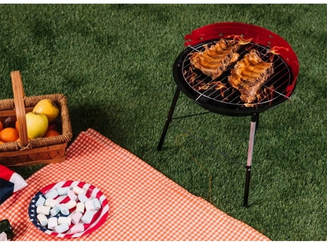 Przenośny ogrodowy campingowy grill na węgiel drzewny