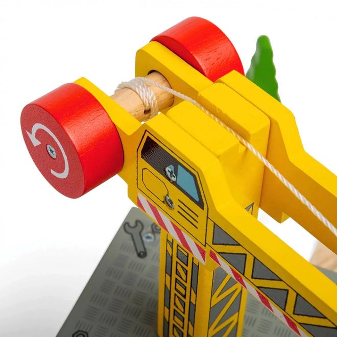 Bigjigs Rail Duży żuraw żółty
