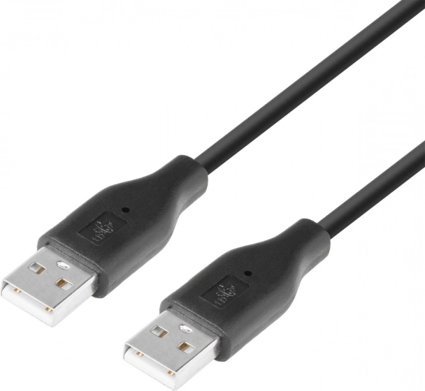Kabel USB AM-AM 1,8 m czarny